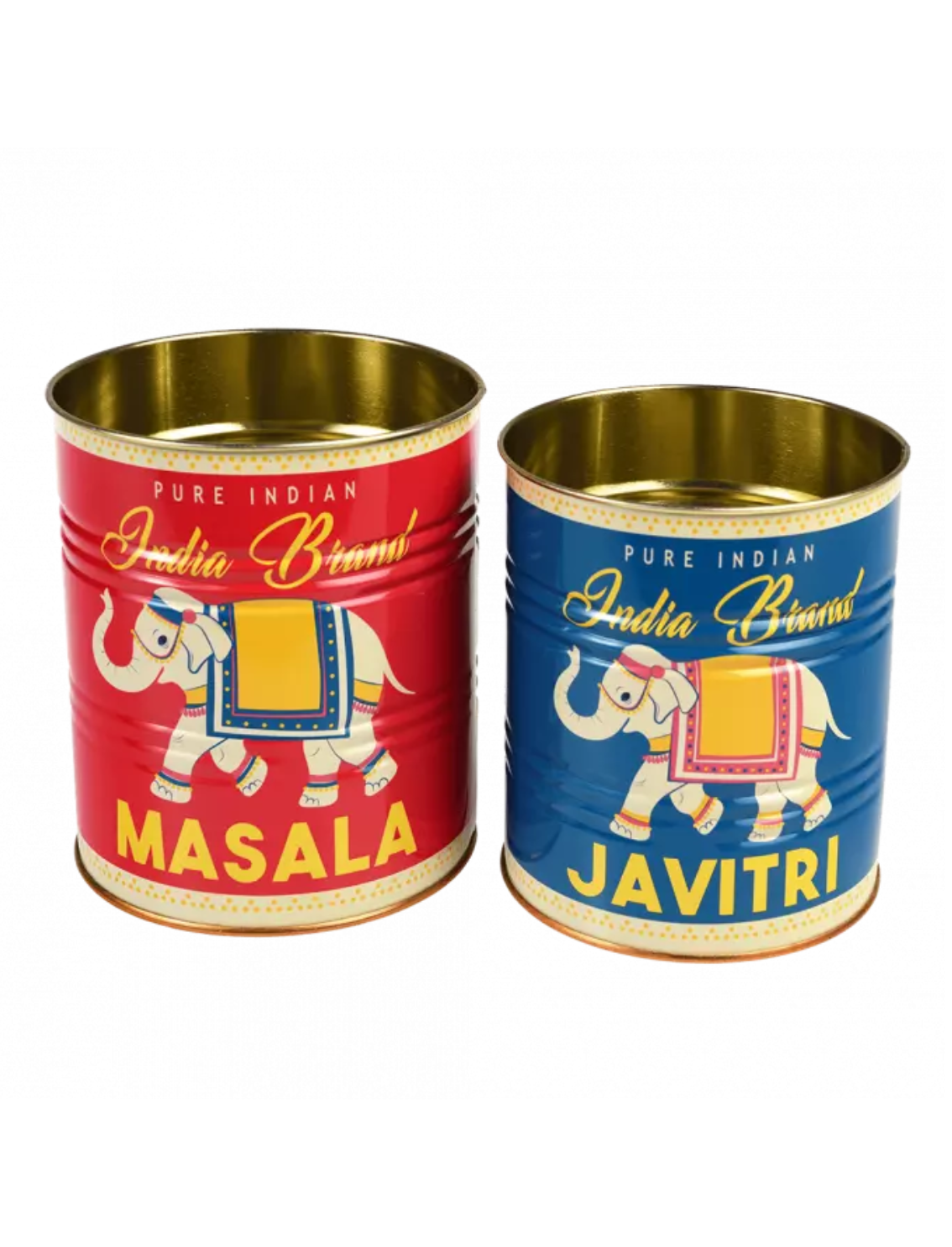 סט 2 קופסאות פח Masala & Javitri