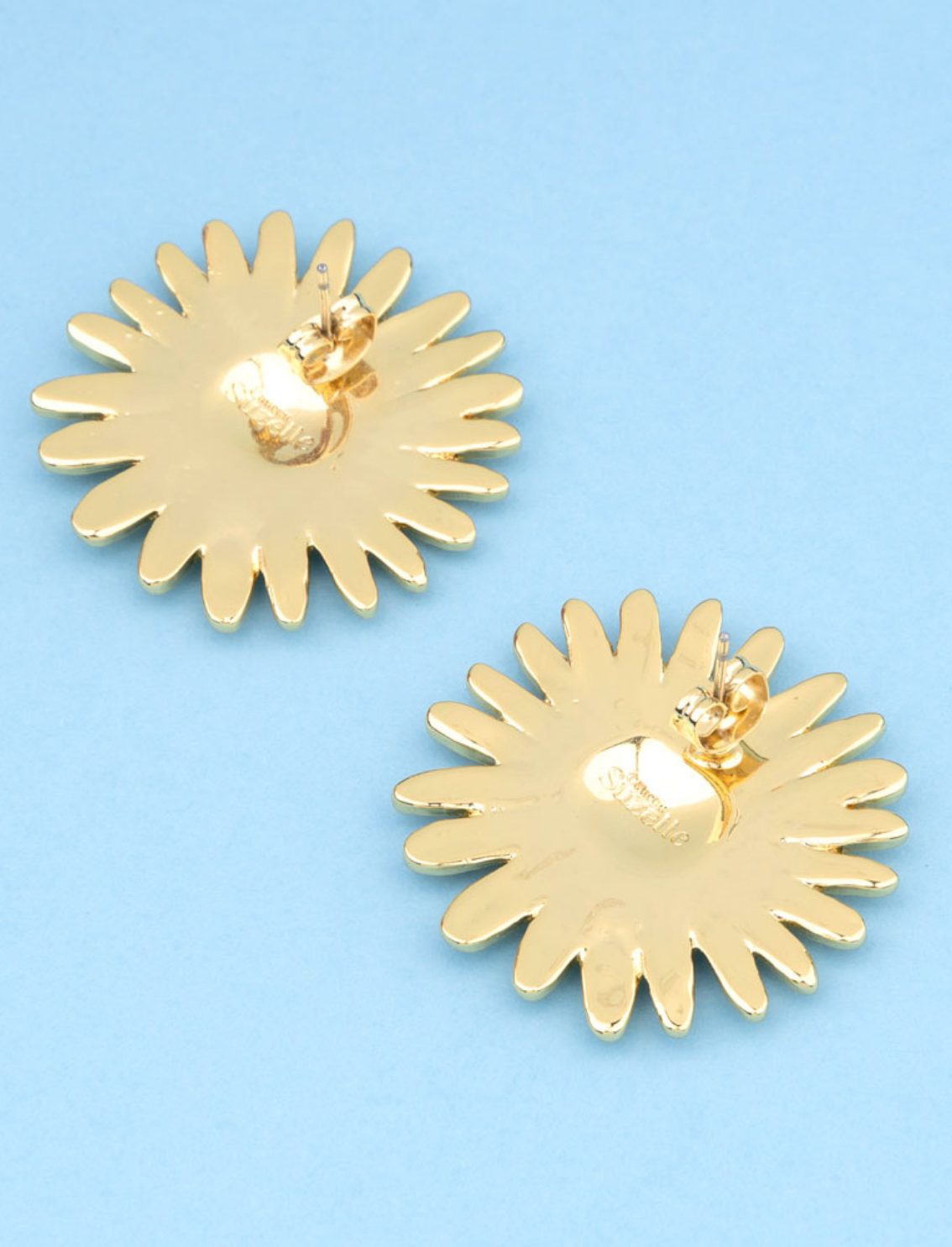 זוג עגילים צמודים Sunflowers