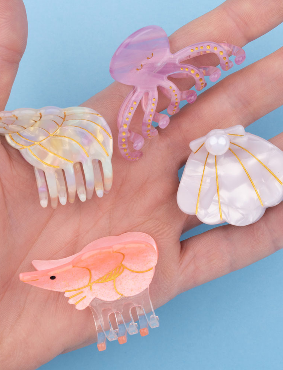 מיני קליפס לשיער Shrimp