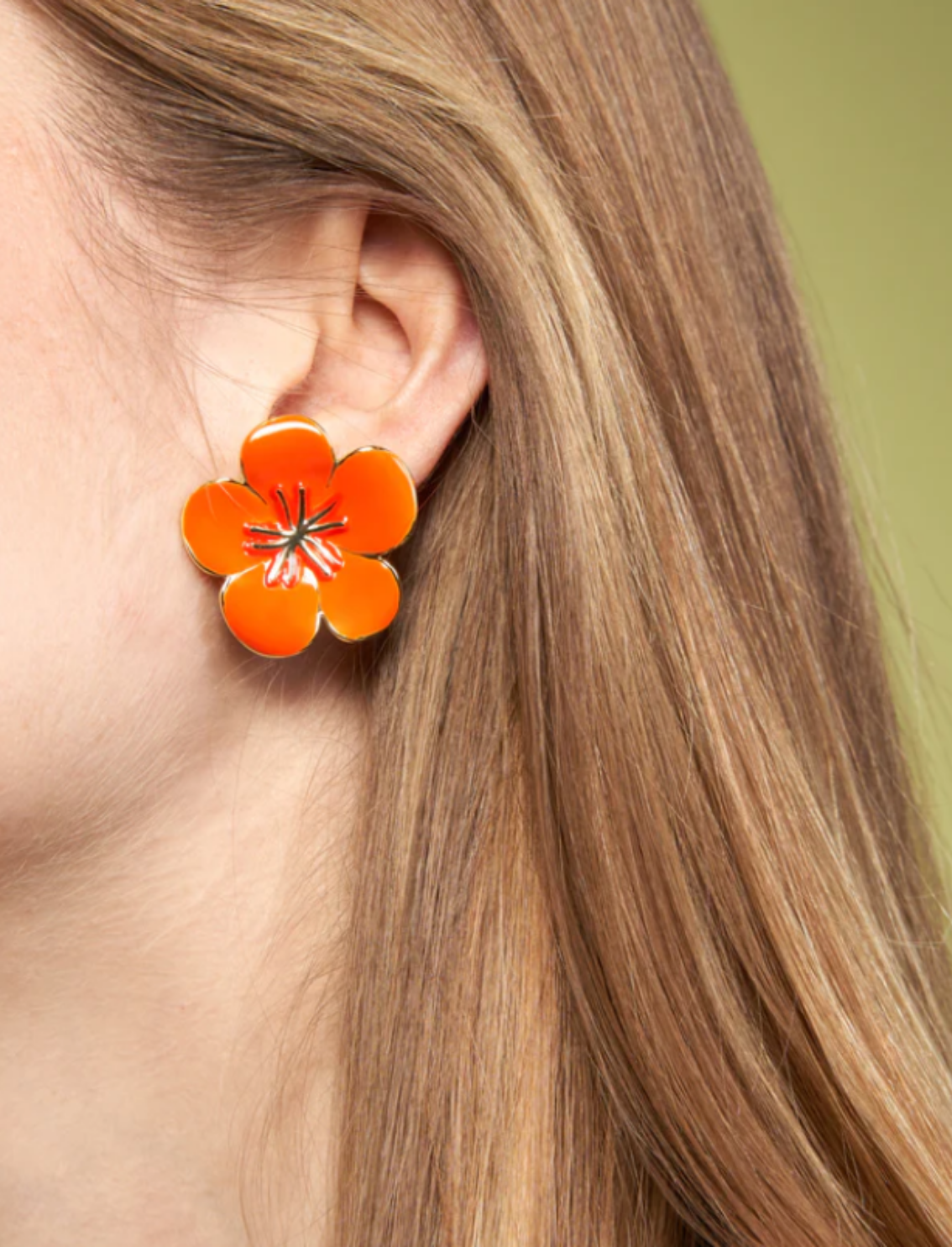 זוג עגילים צמודים Nasturtium
