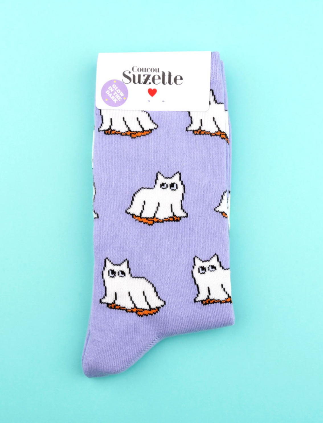 גרבי כותנה זוהרות בחושך Cat