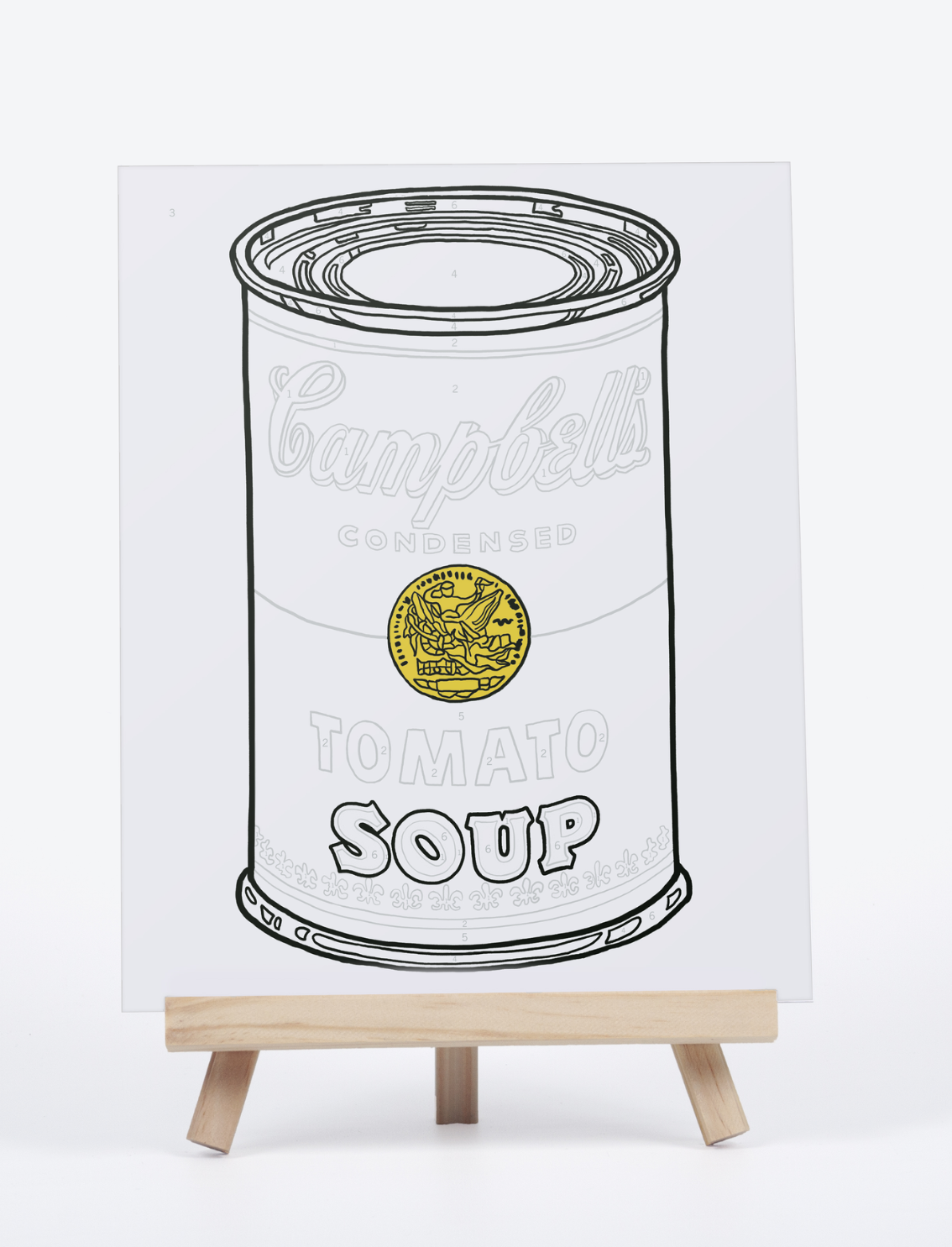ערכת צביעה לפי מספרים: Andy Warhol Soup Can