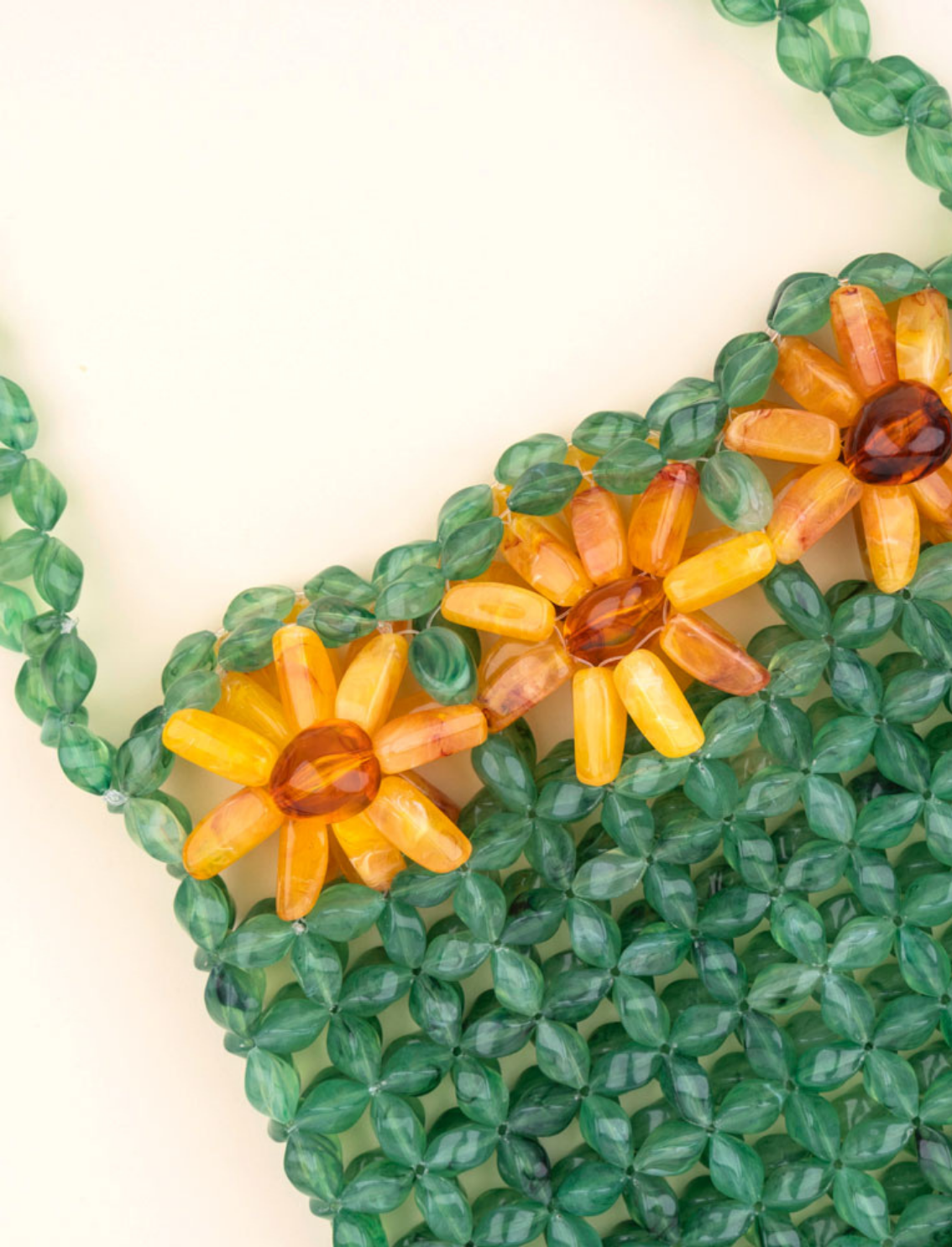 תיק צד חרוזים Sunflower