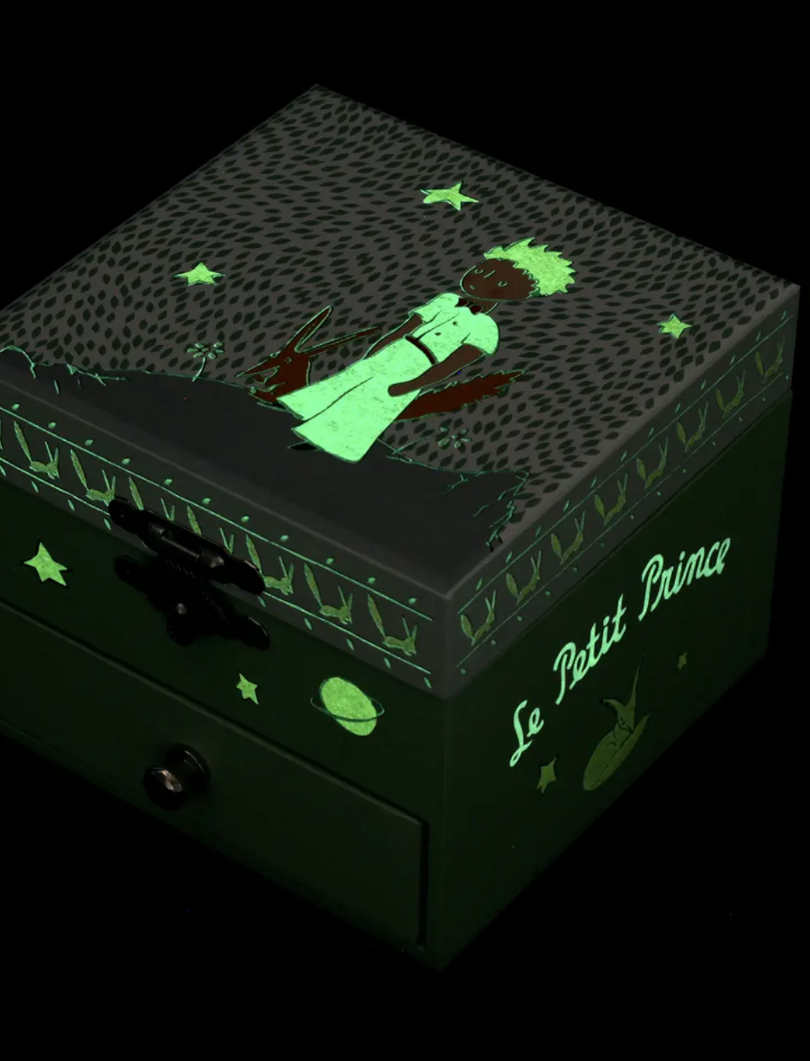 תיבת נגינה זוהרת בחושך The Little Prince Green