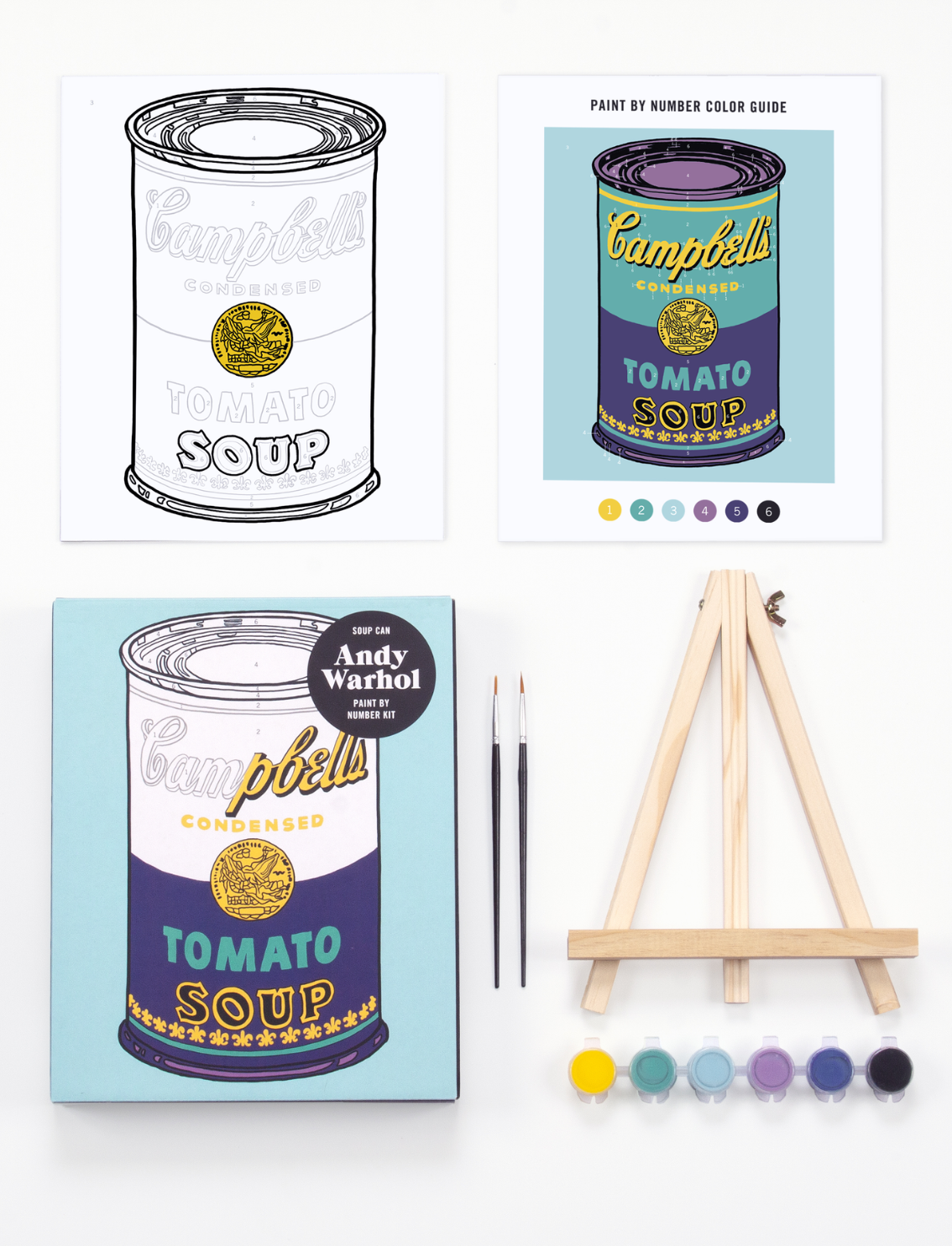 ערכת צביעה לפי מספרים: Andy Warhol Soup Can