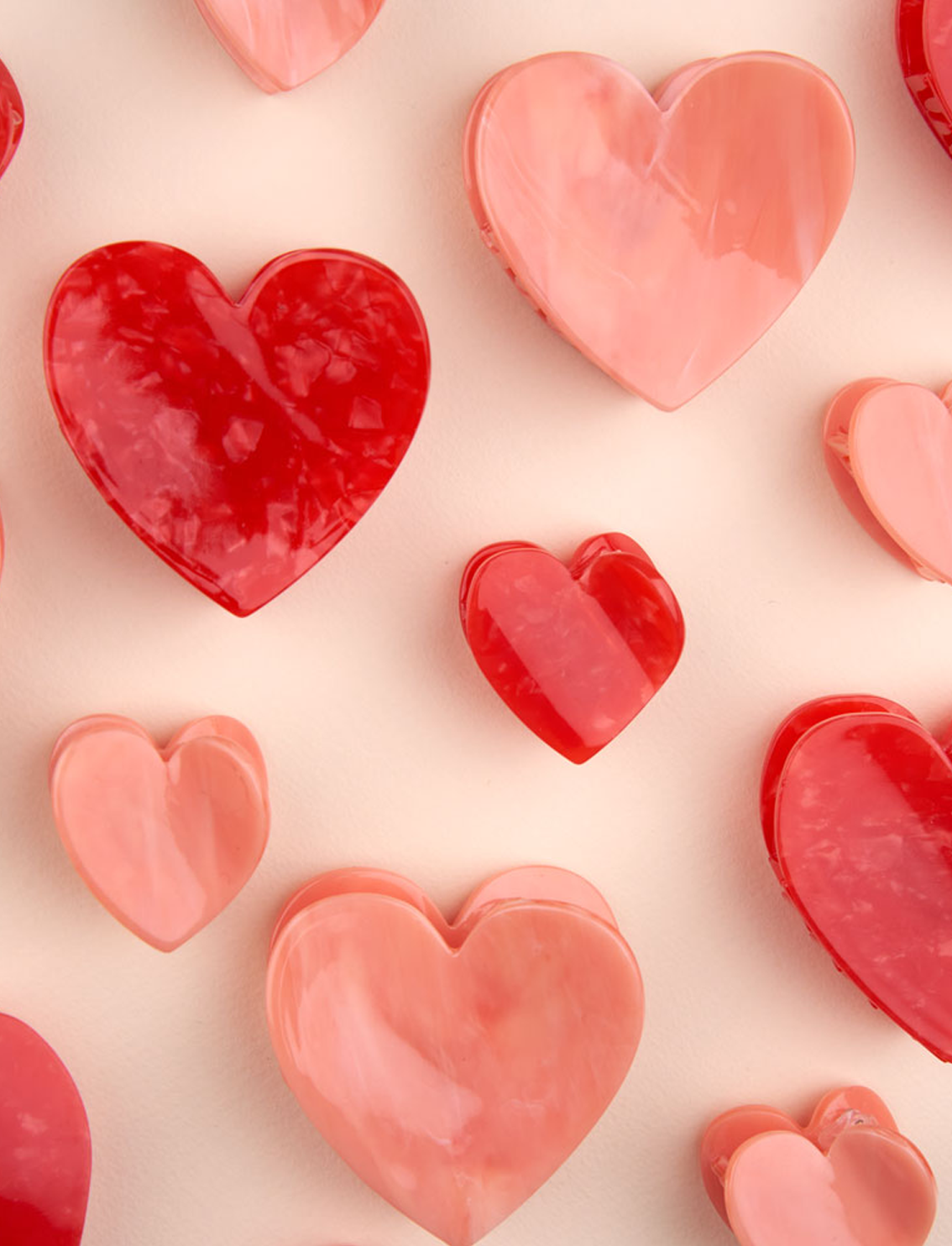 מיני קליפס לשיער Pink Heart