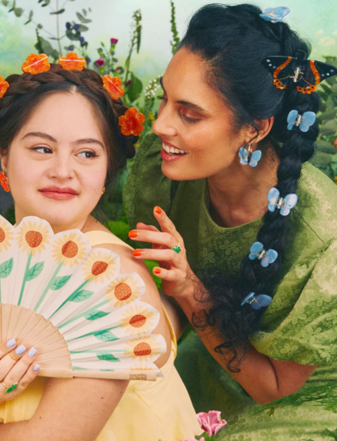 מיני קליפס לשיער Lavender Butterfly