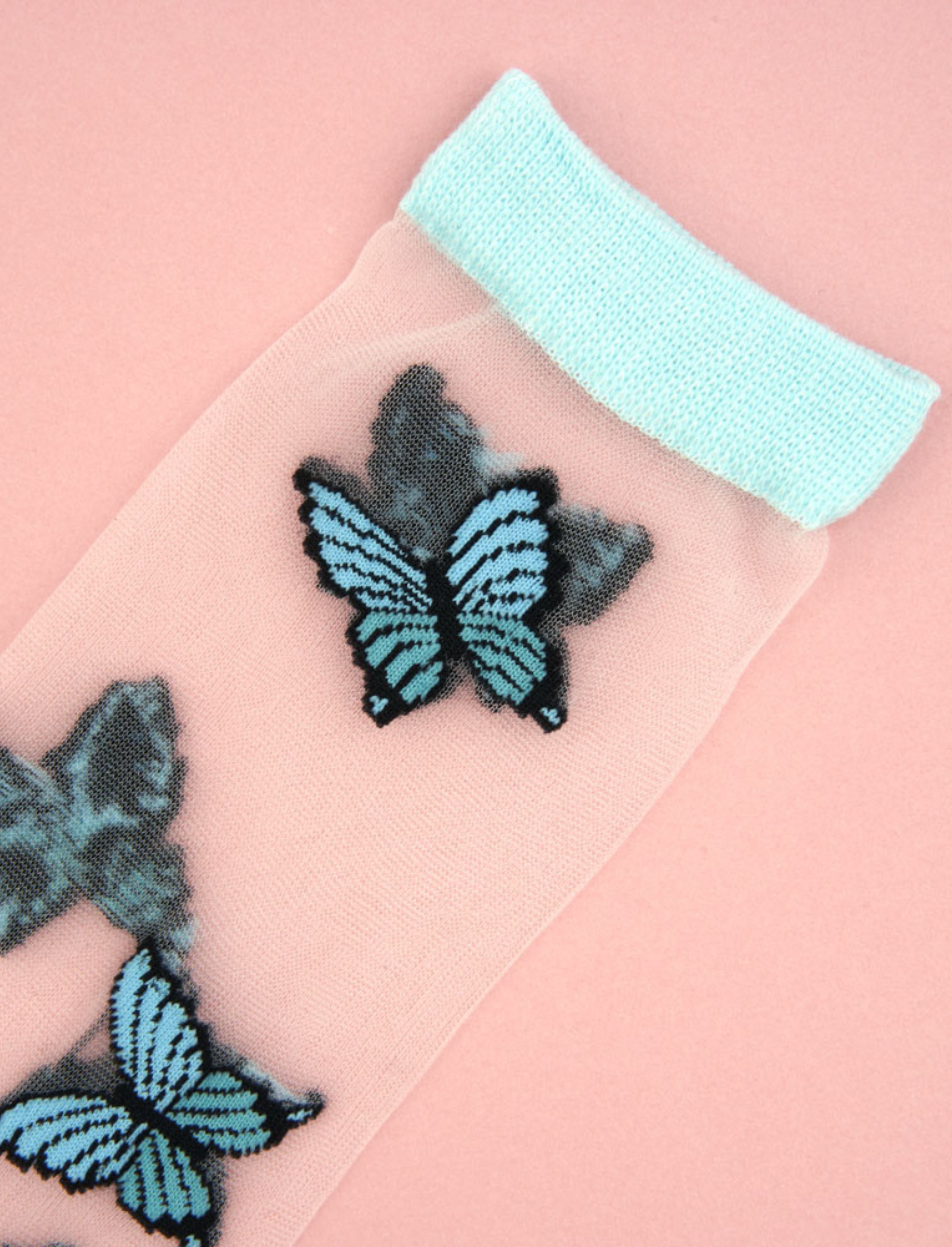 גרביים שקופות Blue Butterfly