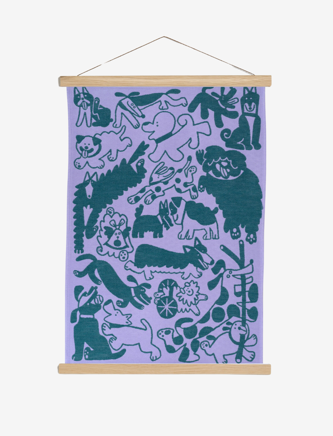 מגבת מטבח/פרינט לתליה Lilac Dogs Day Out