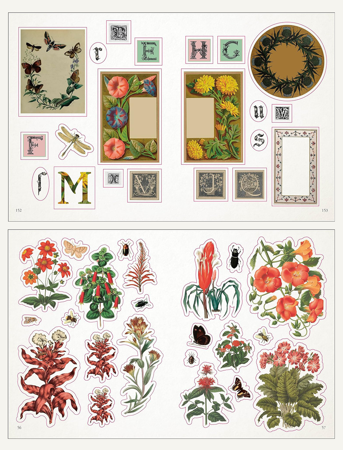 ספר מדבקות: The Botanist's Sticker Anthology