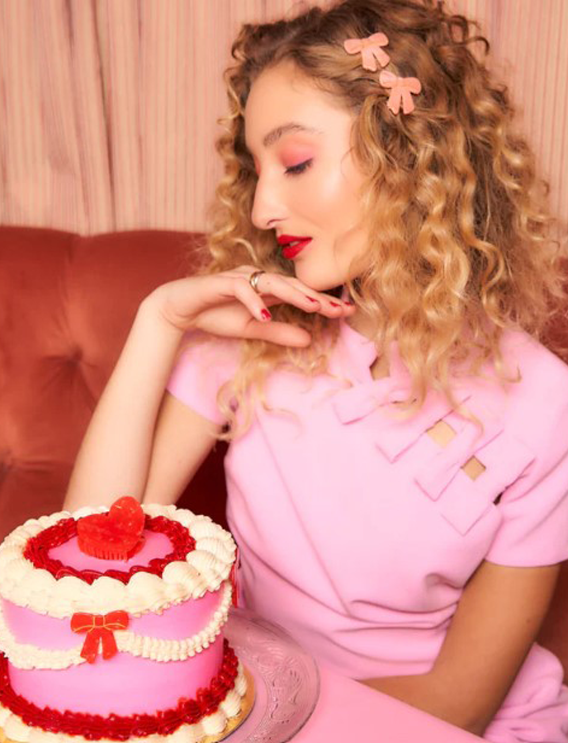 סיכה לשיער Pink Bow