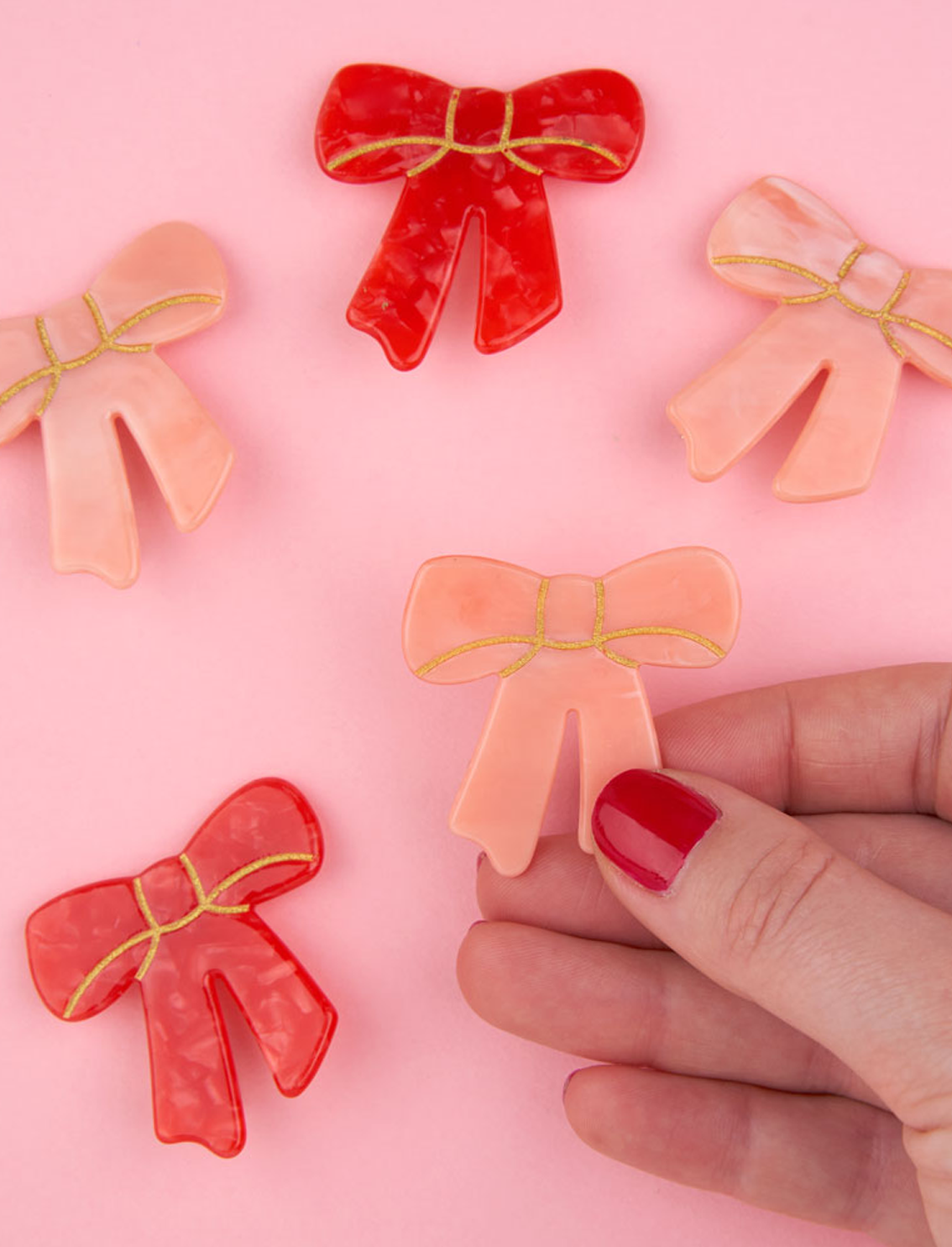 סיכה לשיער Pink Bow