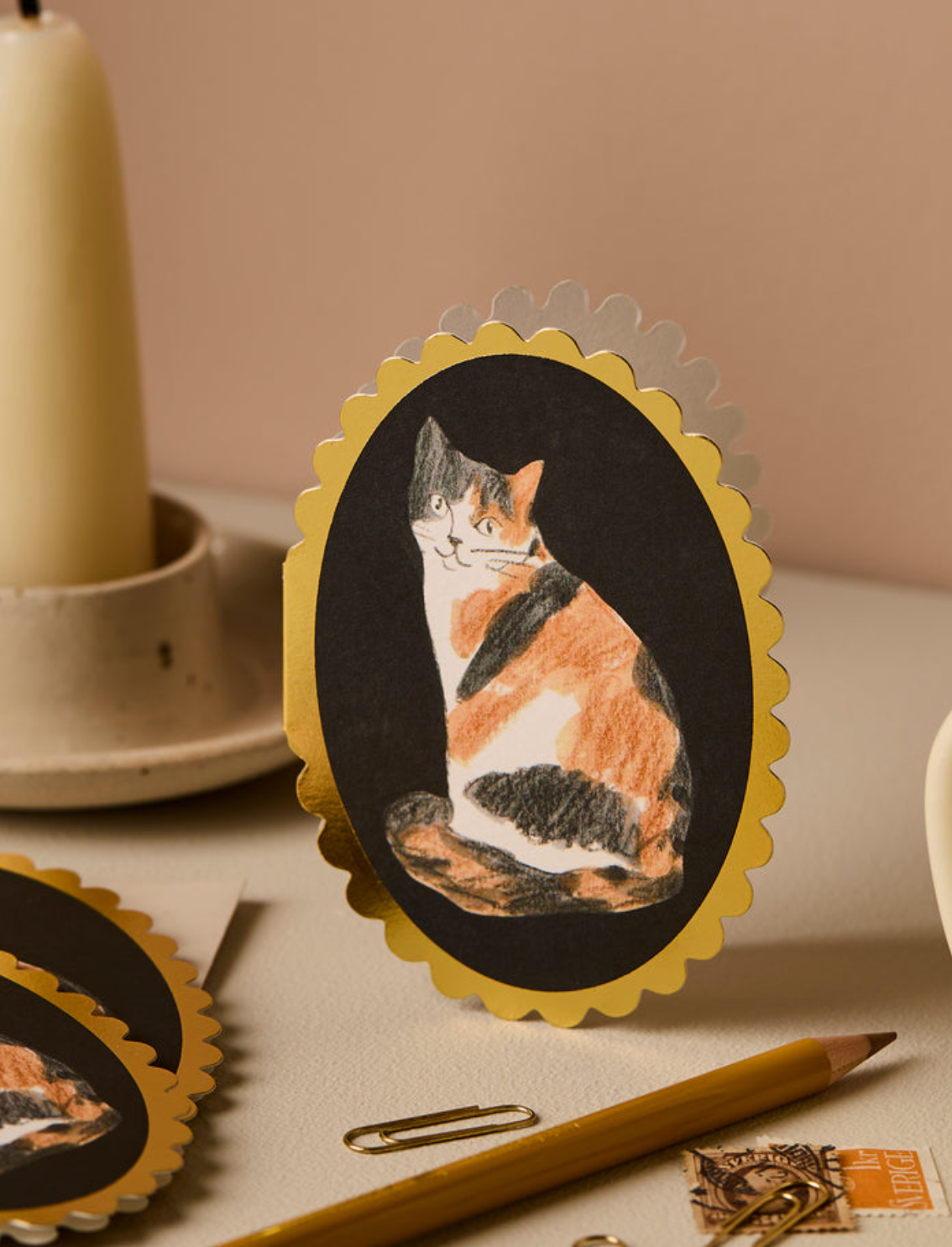 כרטיס ברכה Mini Calico Cat