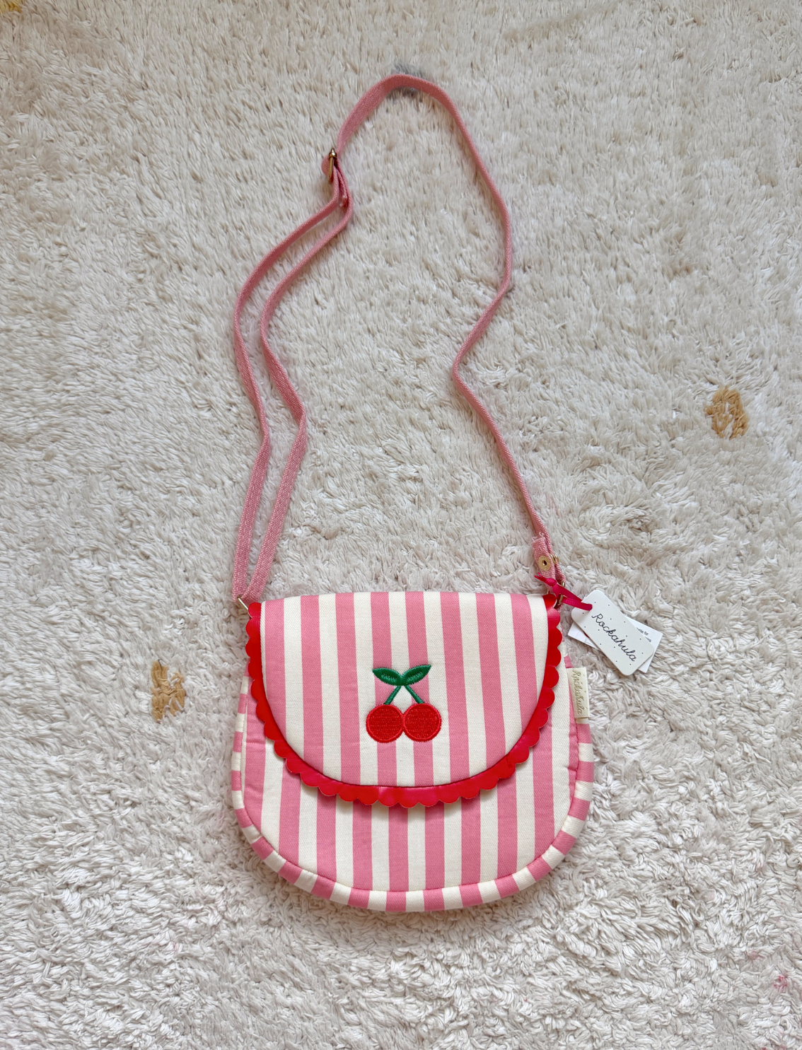 תיק צד לילדות Cherry Stripes