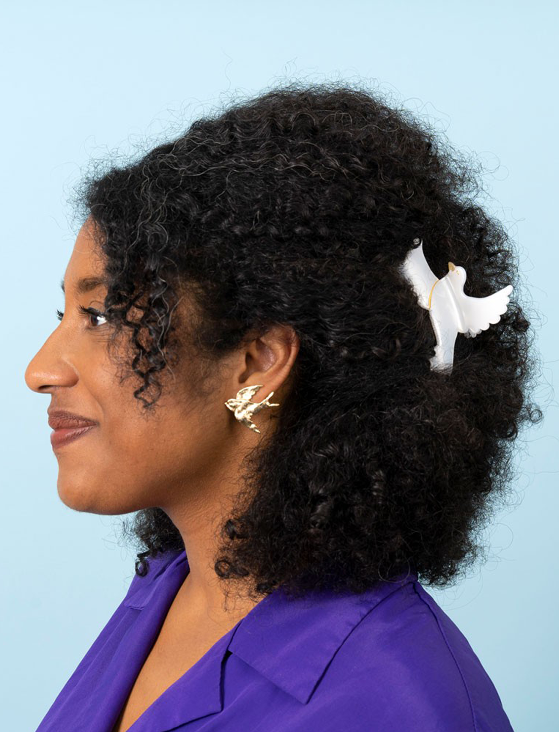 זוג עגילים צמודים Swallow