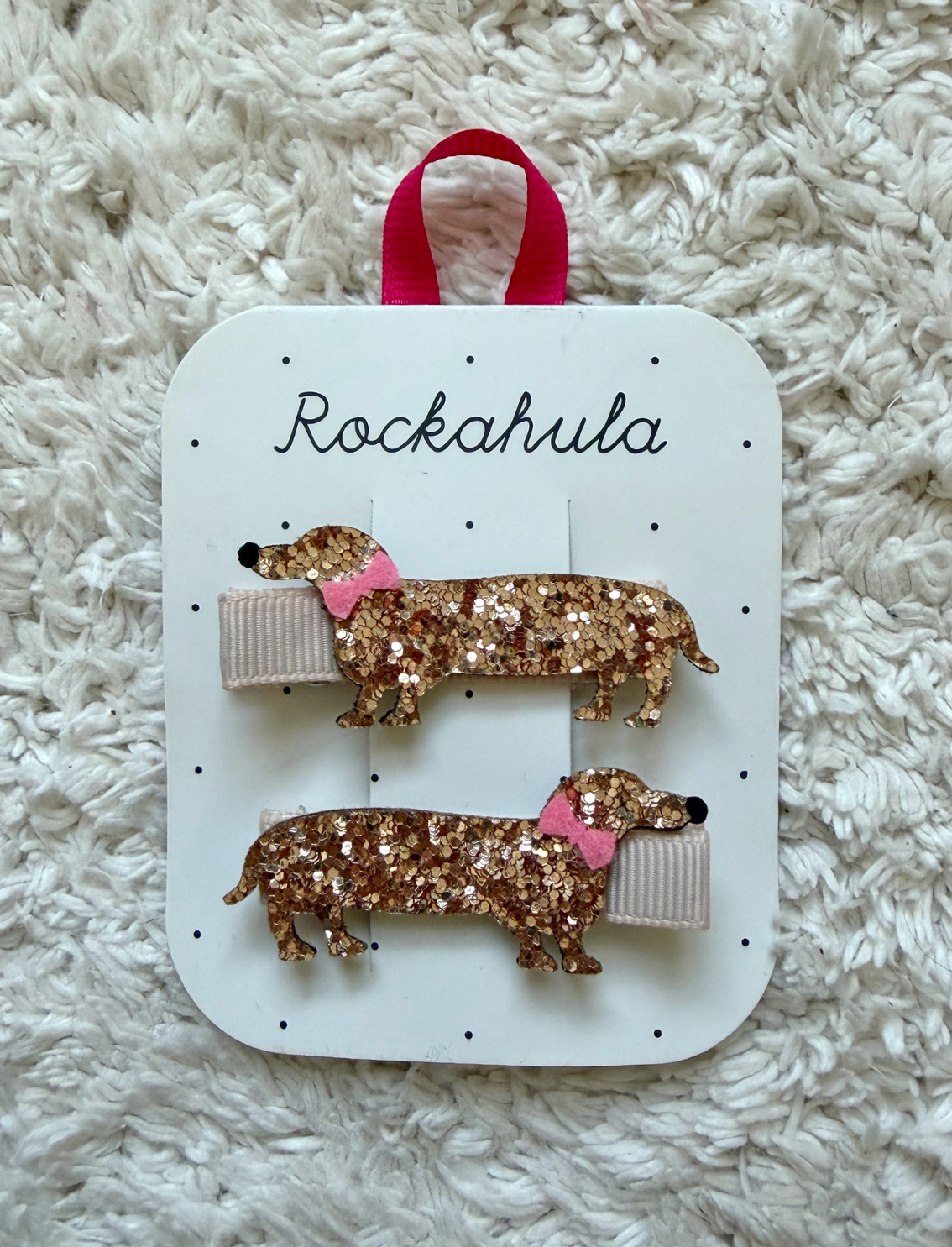 סט סיכות לשיער לילדות Dachshund