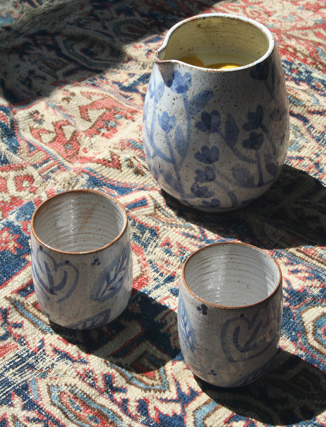 סט 2 כוסות גבוהות Shibori