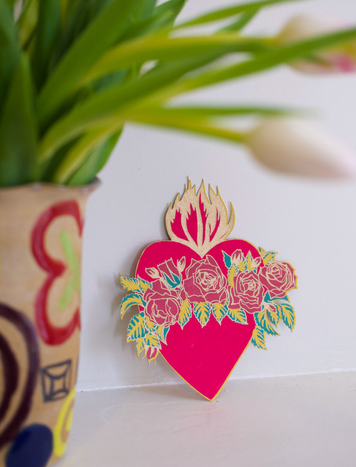 כרטיס ברכה Flaming Heart