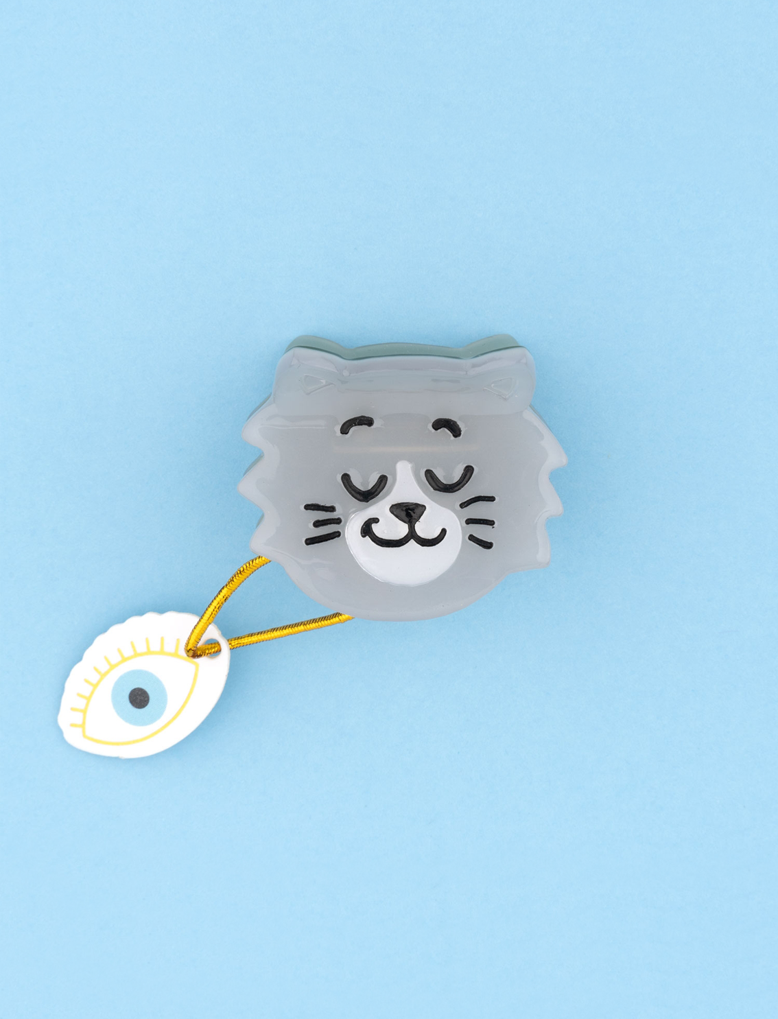 מיני קליפס לשיער Grey Cat