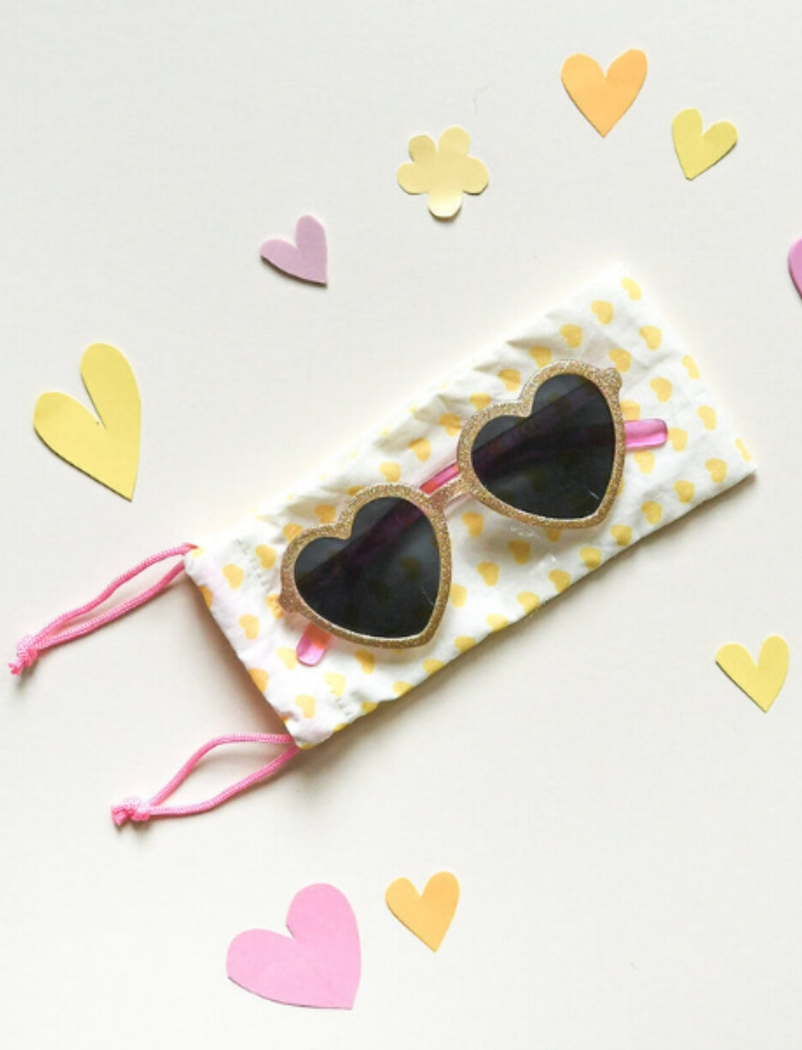 משקפי שמש לילדות Glitter Heart