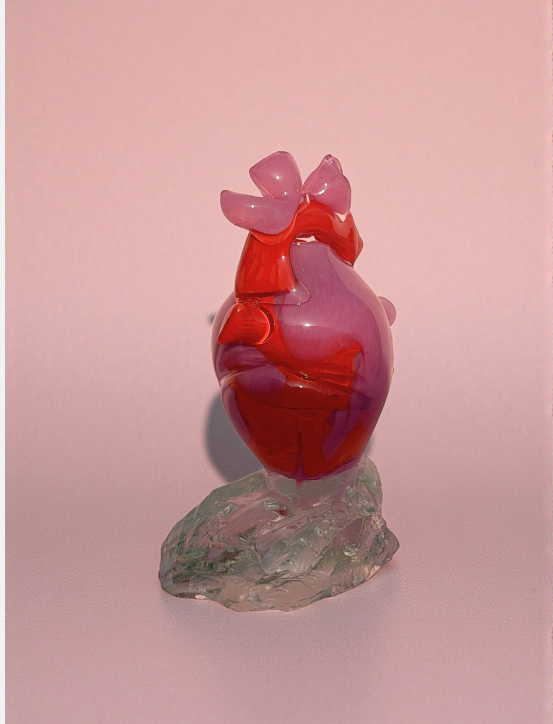 פסל זכוכית Heart