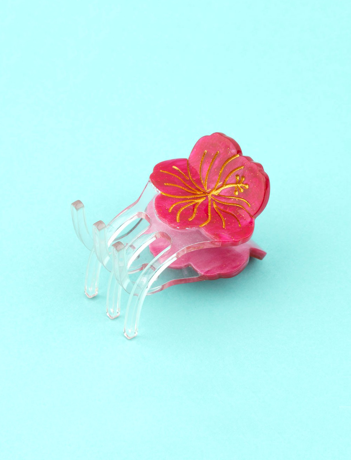 מיני קליפס לשיער Hibiscus