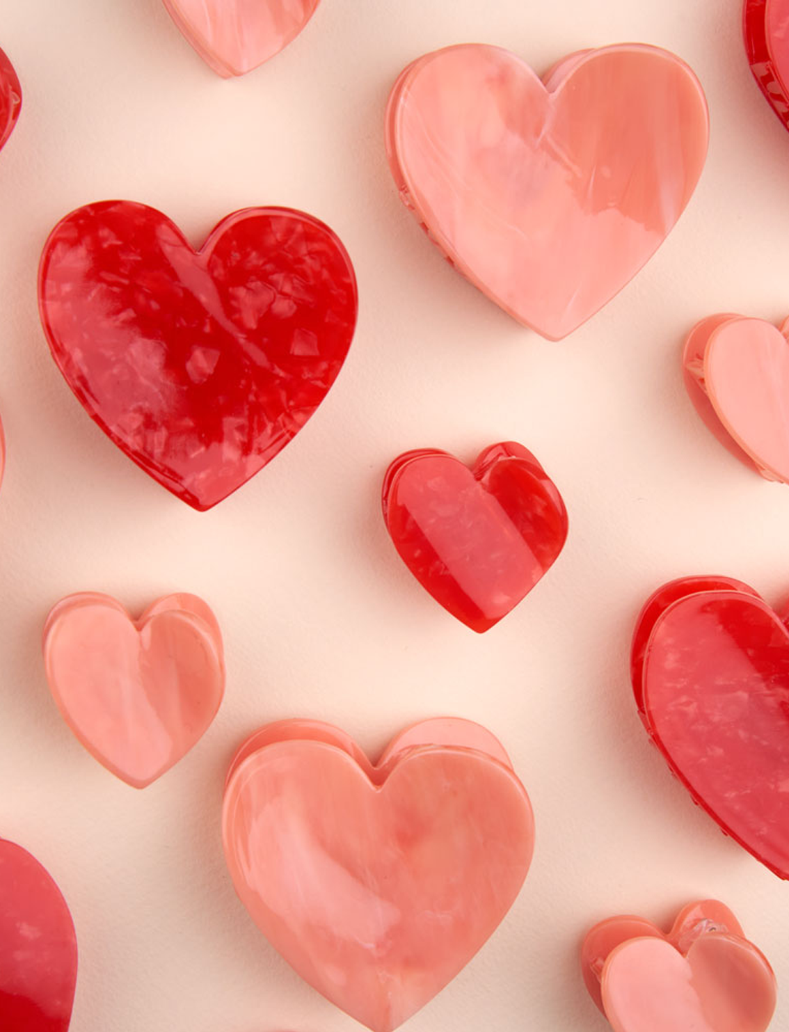 קליפס לשיער Pink Heart