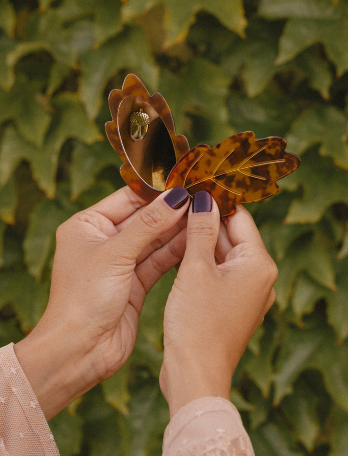 מראת כיס Leaf