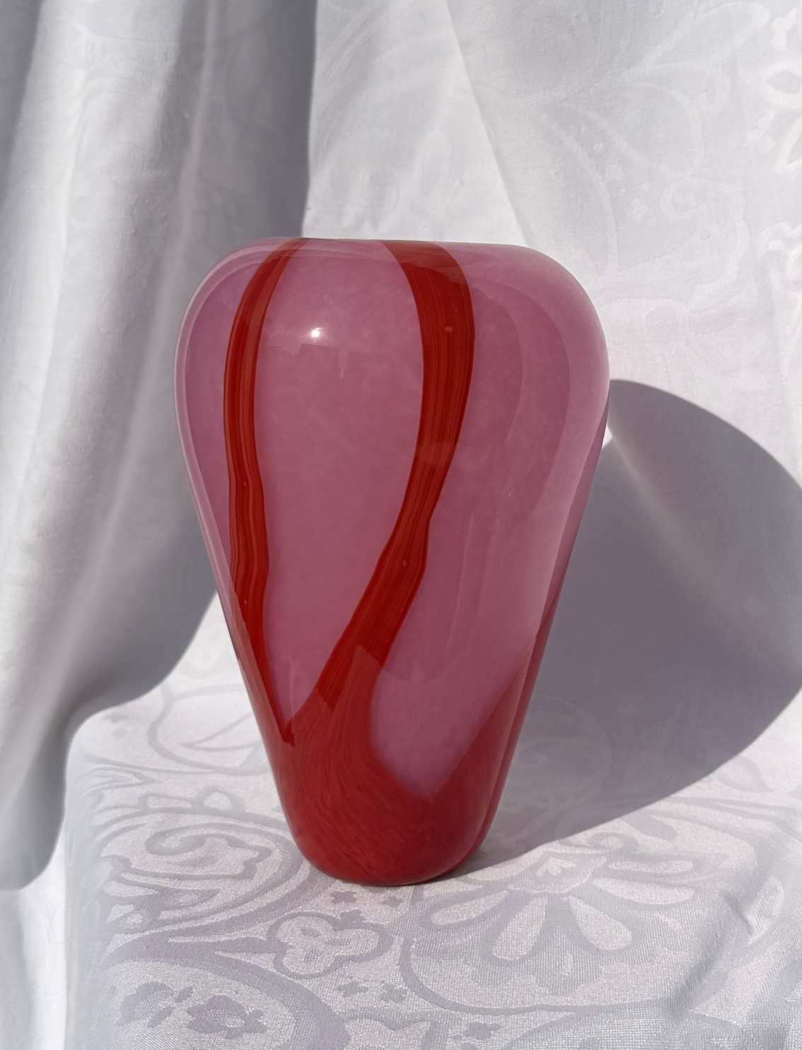 ואזת זכוכית Pink & Red B