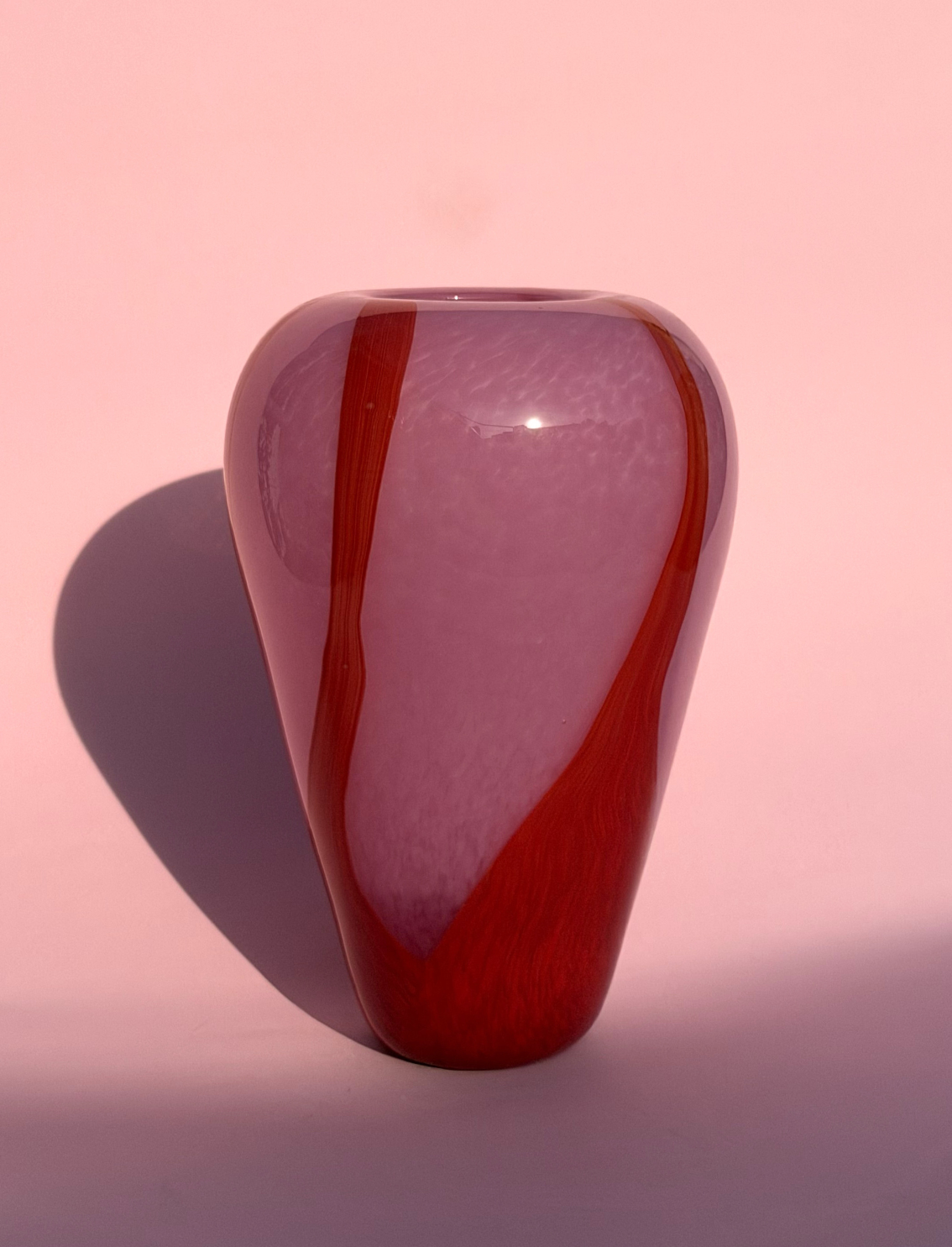 ואזת זכוכית Pink & Red B