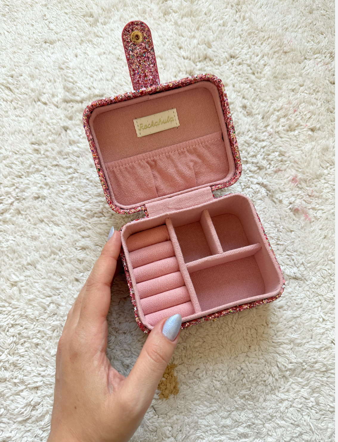 קופסת תכשיטים Pink Glitter