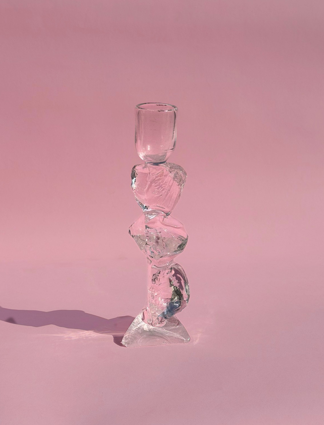 פמוט זכוכית Rock B