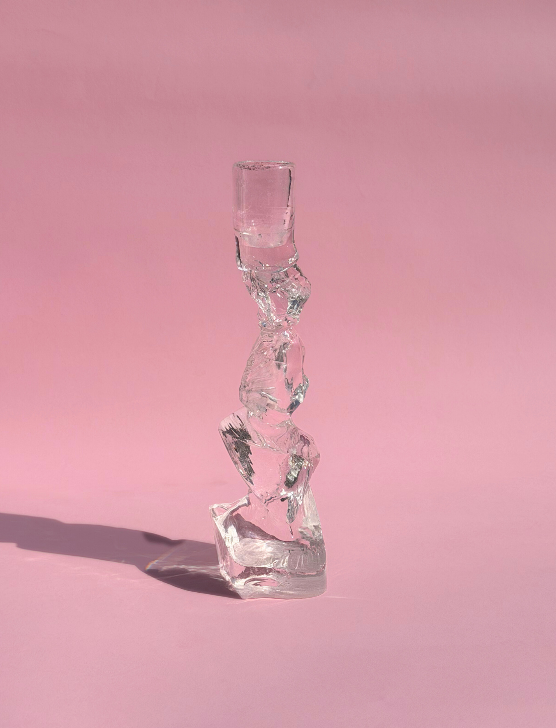 פמוט זכוכית גדול Rock A