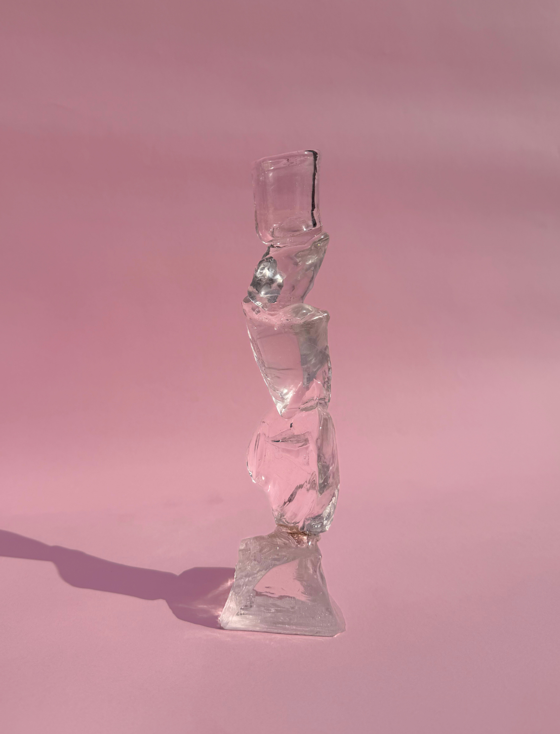 פמוט זכוכית גדול Rock B