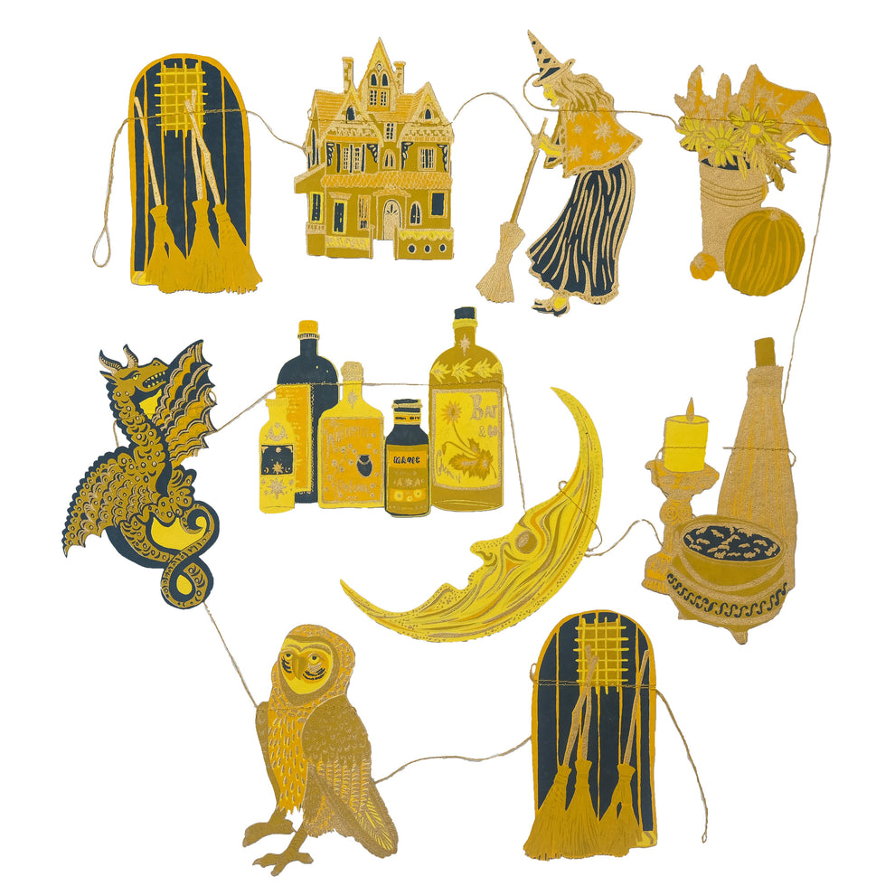 גרילנדת נייר תפורה Samhain