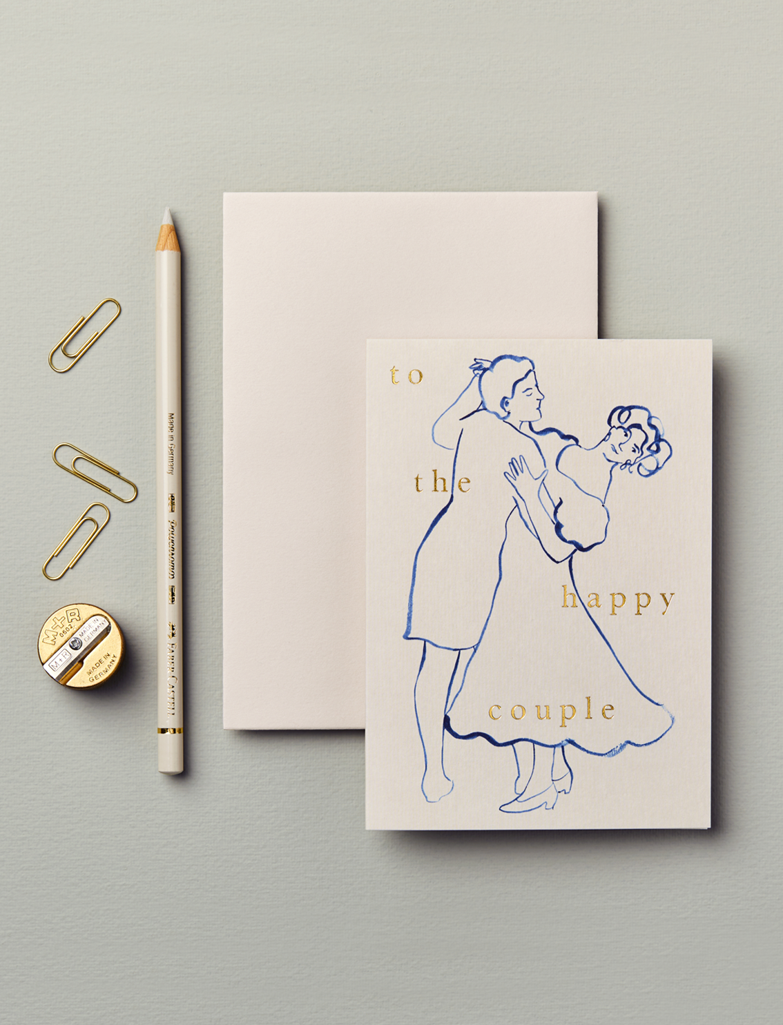 כרטיס ברכה Figures 'To the Happy Couple'