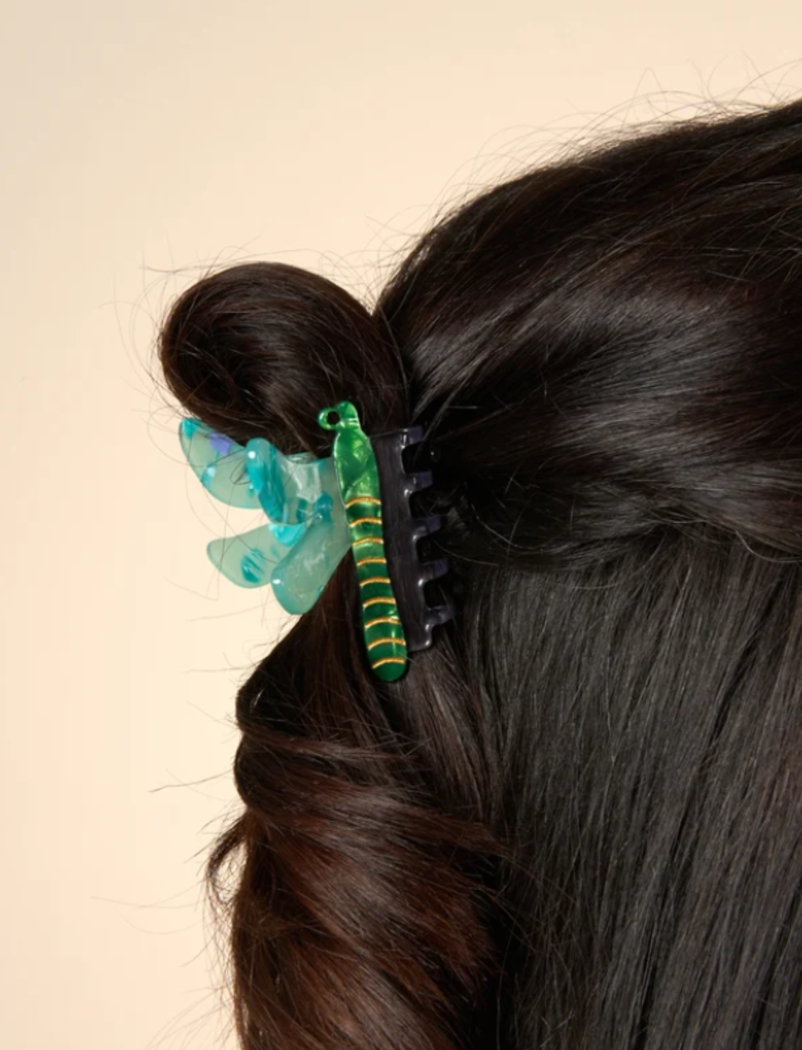 קליפס לשיער Green Dragonfly