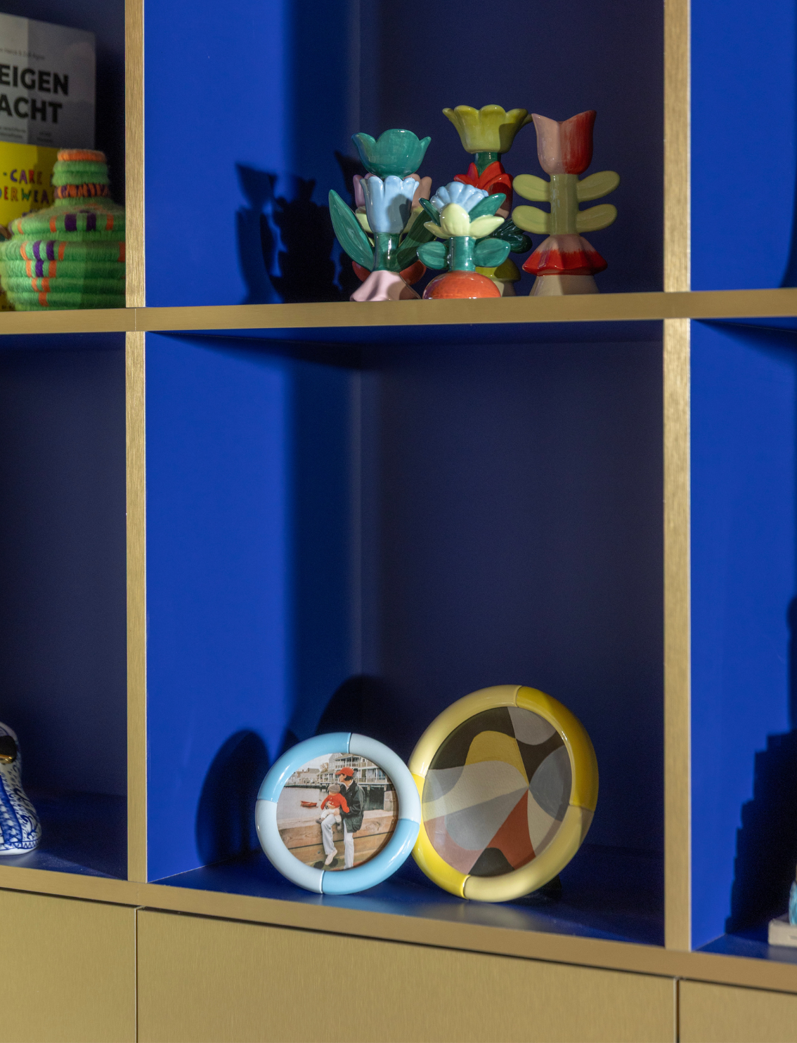 מסגרת לתמונה Rift Round Blue