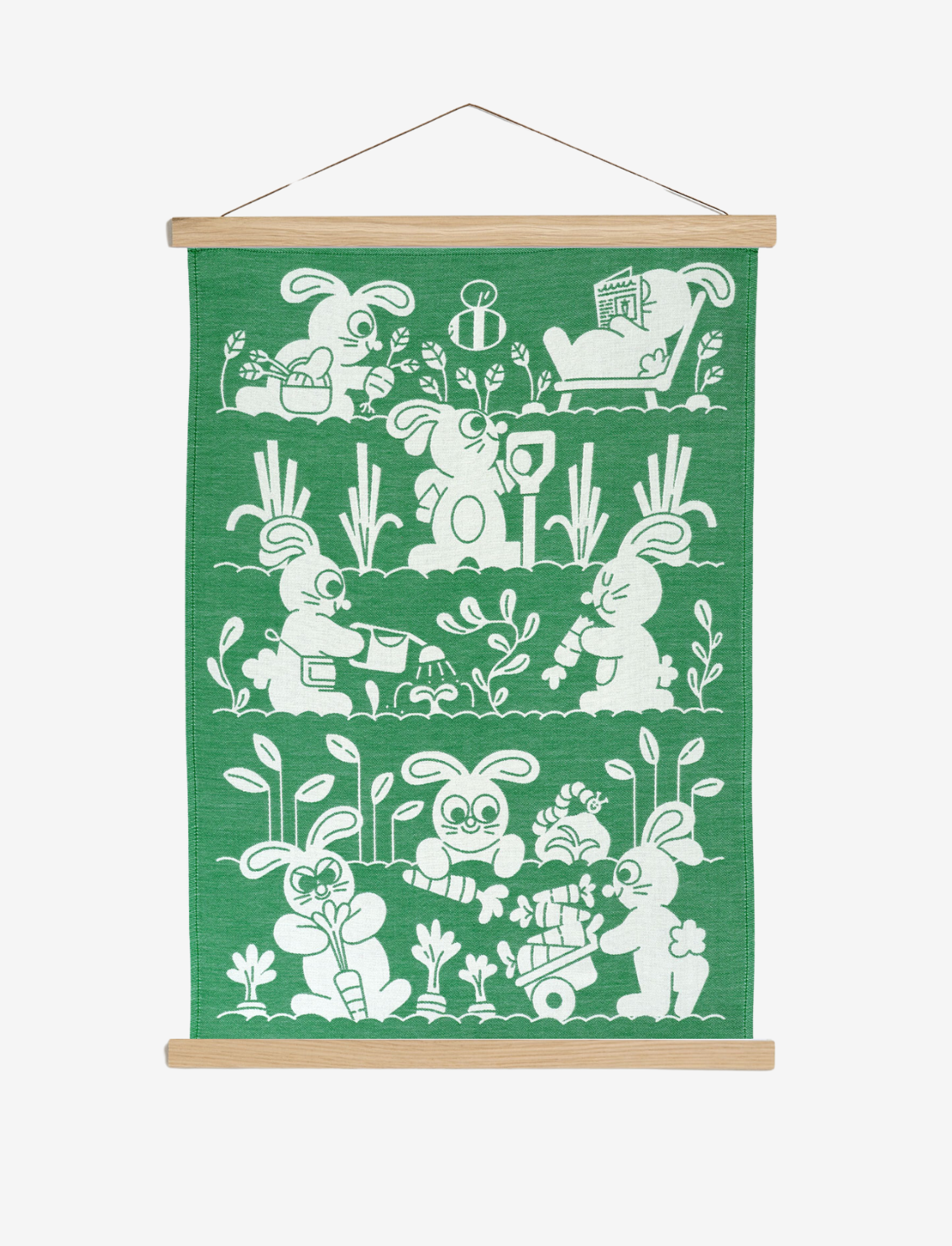 מגבת מטבח/פרינט לתליה Garden Rabbits