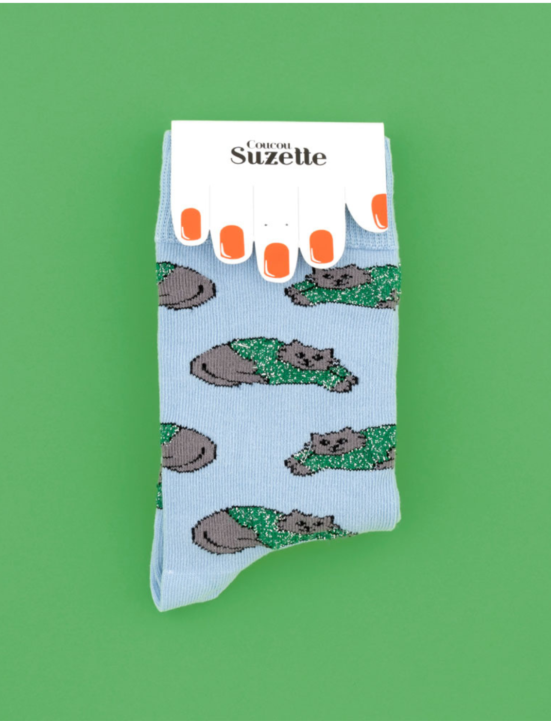 גרבי כותנה Glittery Cat