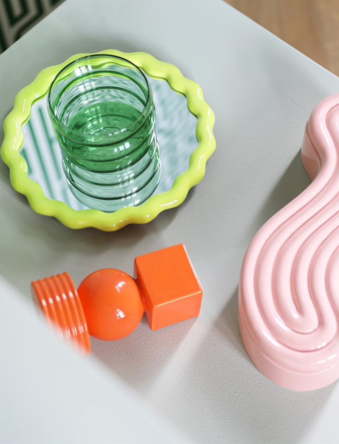 סט 6 כוסות Glass Chubby - Double Pink