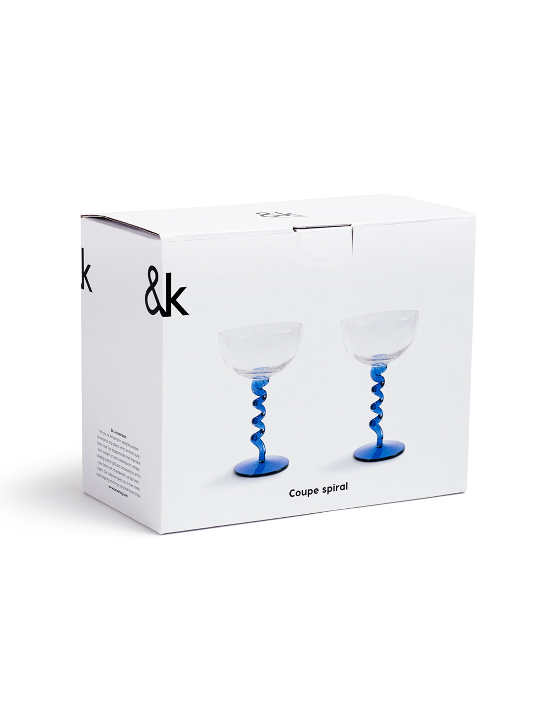 סט 2 כוסות Coupe spiral Blue