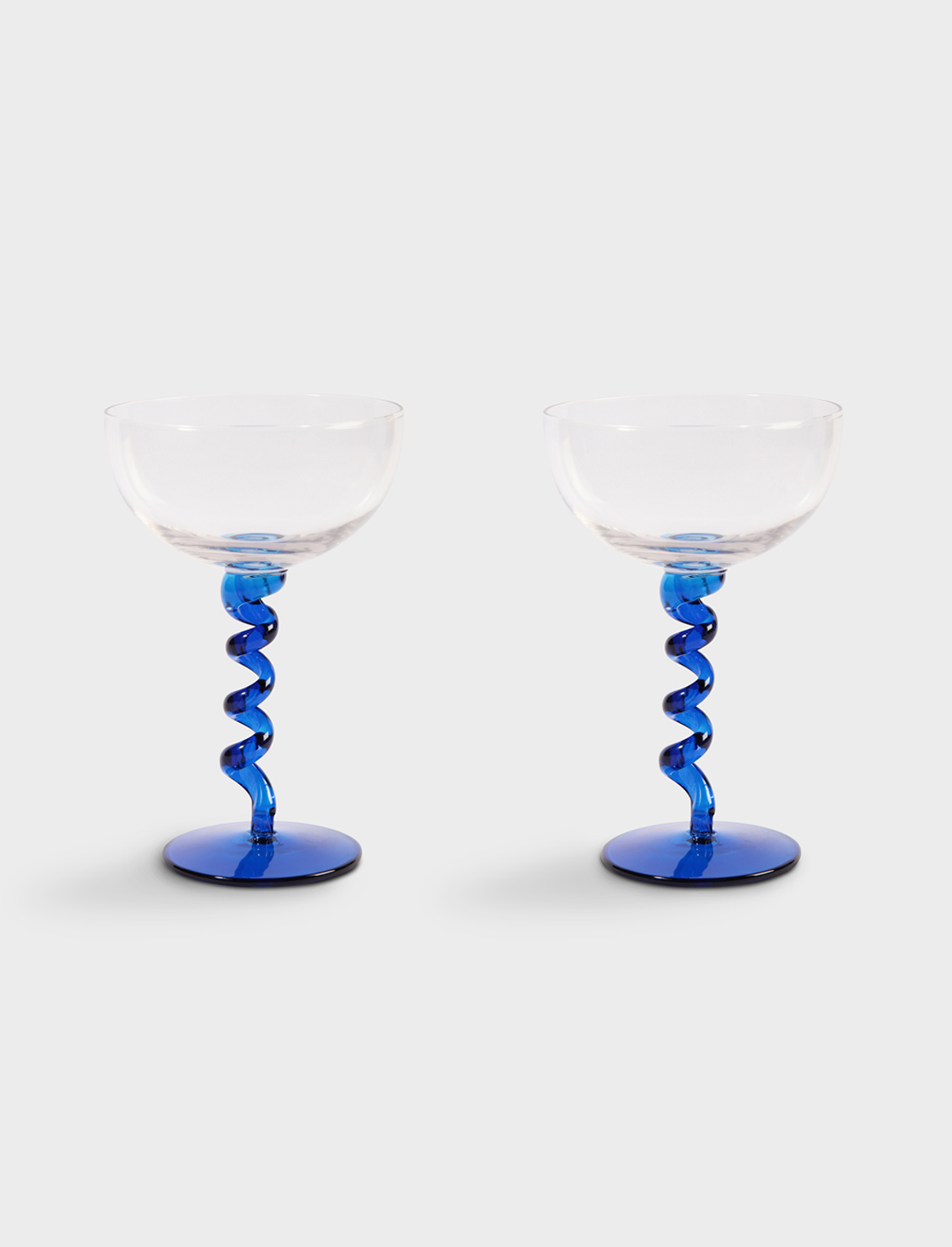 סט 2 כוסות Coupe spiral Blue