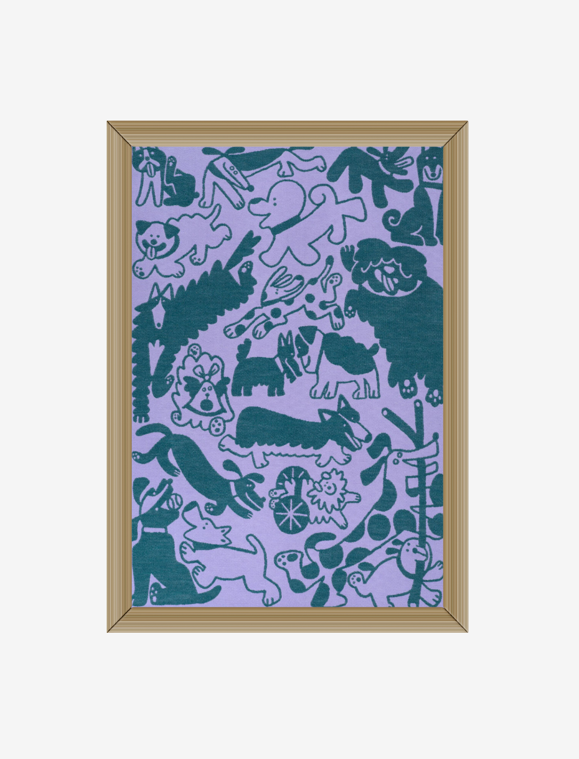 מגבת מטבח/פרינט לתליה Lilac Dogs Day Out