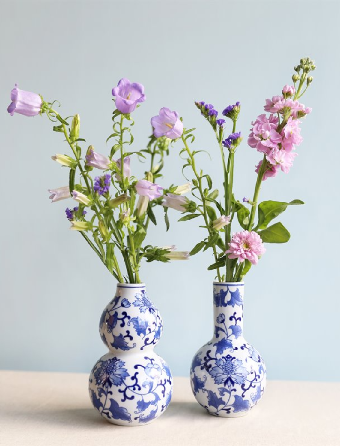 סט 2 ואזות פורצלן Delftware