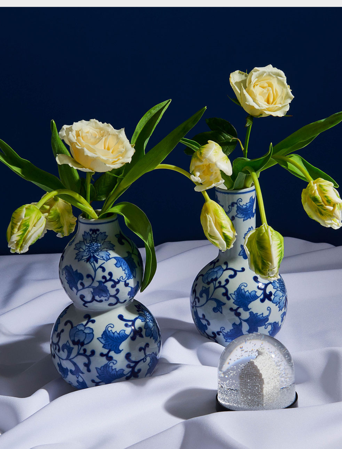 סט 2 ואזות פורצלן Delftware