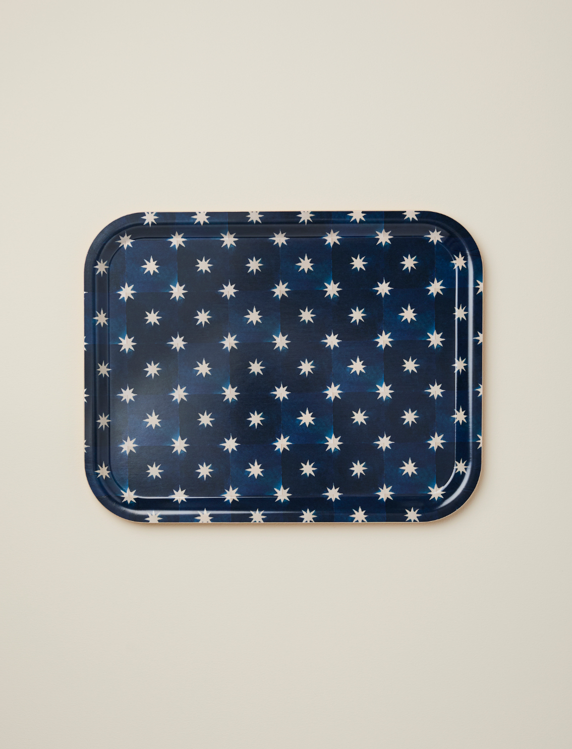 מגש עץ מלבני Medium Navy Stars