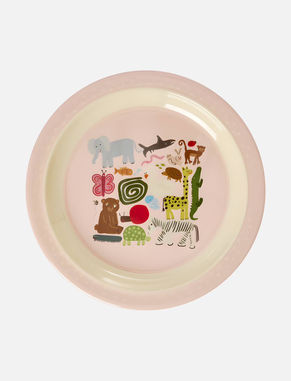 צלחת מלמין Pink Animals