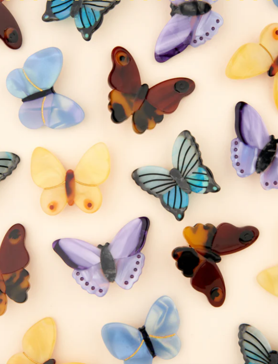 סיכה לשיער Yellow Butterfly