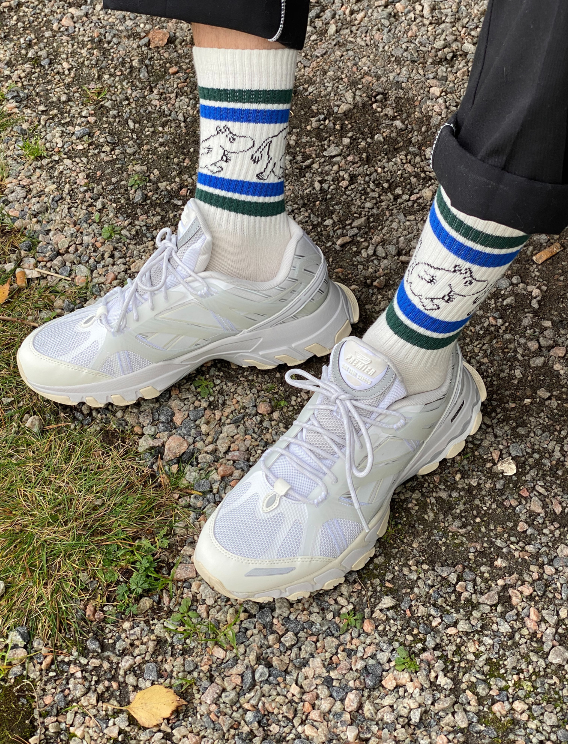 גרבי גברים רטרו Moomin Blue & Green